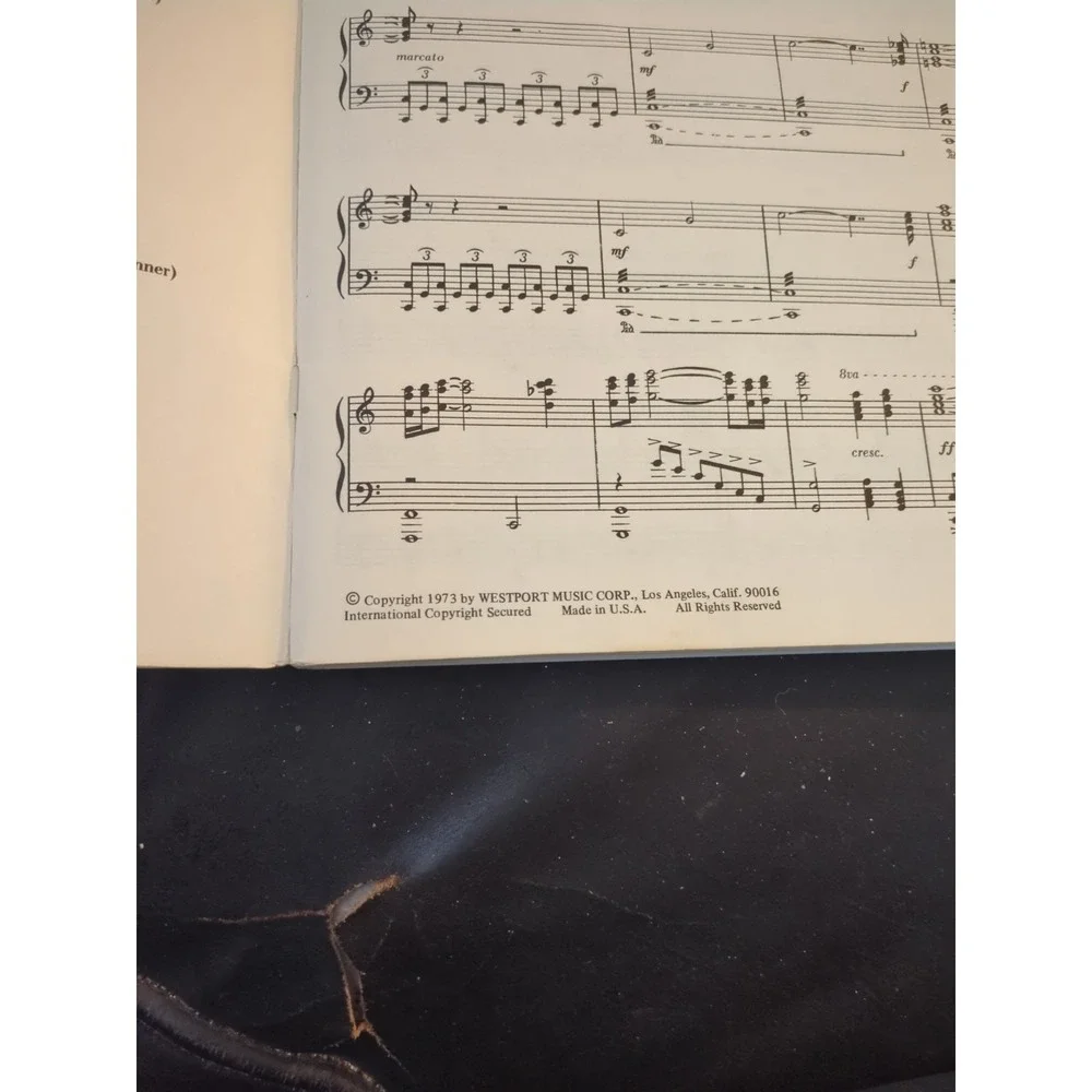 Cinema 73 Words Music Guitar Chords 1973 Westport Music Corporation Book